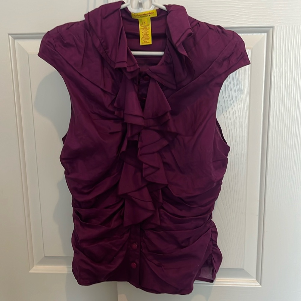 Catherine Malandrino favorites cap sleeves blouse women’s size 6